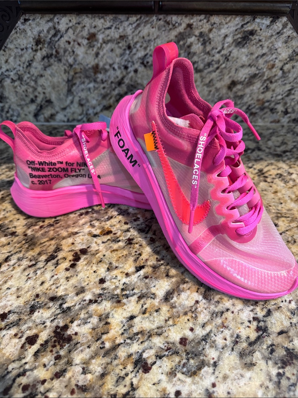 Nike x Off White Zoom Fly trademark Sneakers NWOT RARE